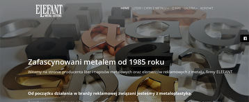 ELEFANT LITERY Z METALU